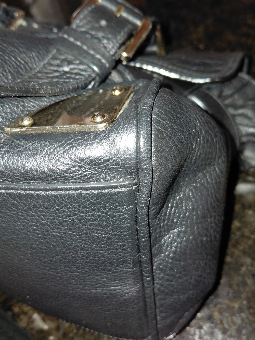Mulberry Black Leather Alexa Messenger Satchel Tote Crossbody Bag. VGC! - Picture 3 of 14